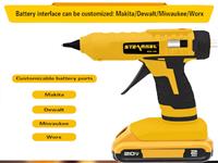 Cordless Hot Melt Glue Gun Compatible With Various Brands Of Battery Port 11mm Glue Gun Handmade Diy (battery Not Included)